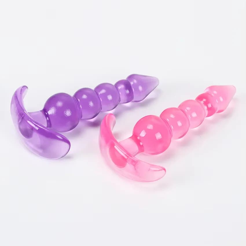 Tappi anali in silicone morbido Perline anali Dildo Butt Plug Massaggio prostatico Tappo sexy unisex Giocattolo adulto del sesso per uomini Donne Giochi per adulti