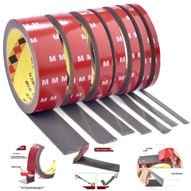 300CM Strong Permanent Double Sided Tape Acrylic Foam Adhesive Tape For Car Home Indoor Outdoor Decor Waterproof Without Leaving