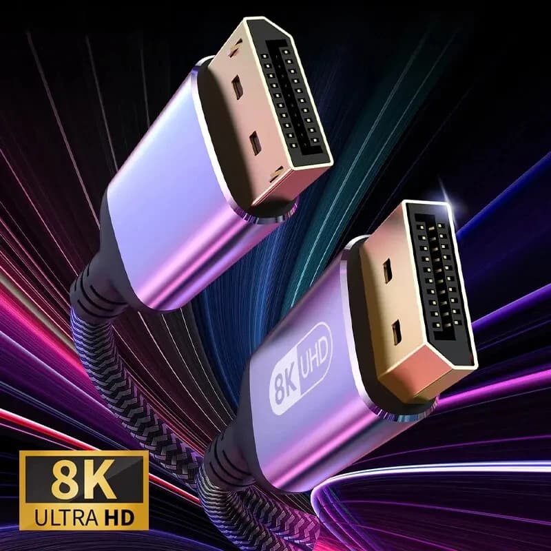 Cavo DisplayPort 8K 60Hz DP 1.4 4K 144Hz Display Port Cavo Displayport 2K @ 240Hz per PC Laptop TV Proiettore Cavo audio video