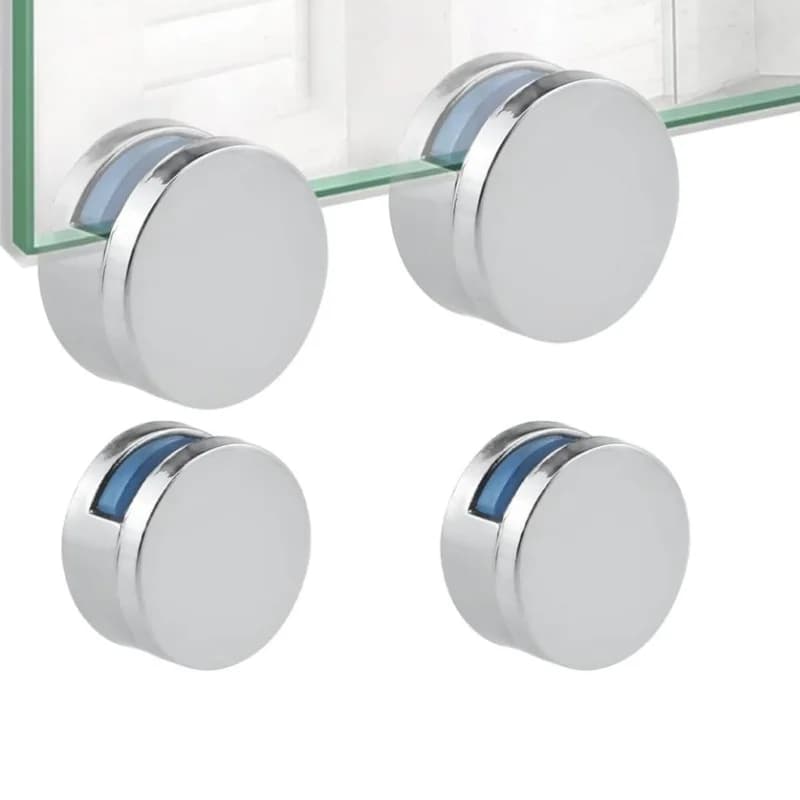 1pc Staffa circolare per bordo specchio cromato montata su bussola Elddis Buccaneer Roulotte o camper per specchi di spessore fino a 6 mm