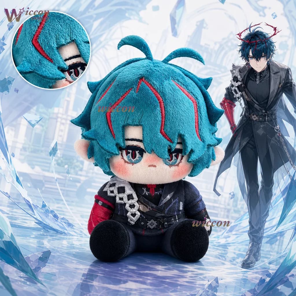 MoeMimic Anime Arknights: Endfield Camille Peluche, Statuette, Portachiavi per Zaino, Ciondolo in Peluche da 10 CM, Simpatico Pupazzo Morbido, Regalo