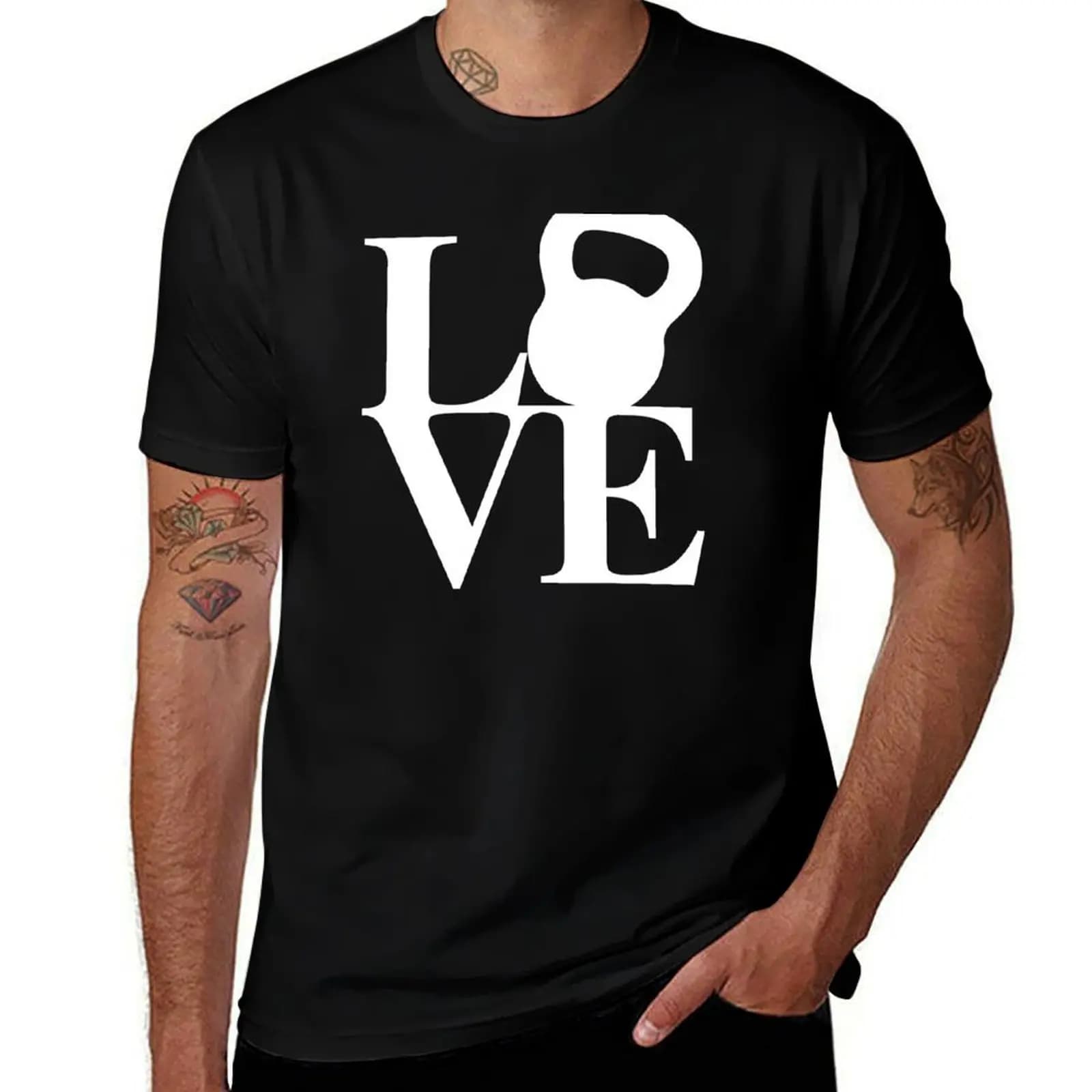 Love Kettlebell T-shirts funny men's t-shirt