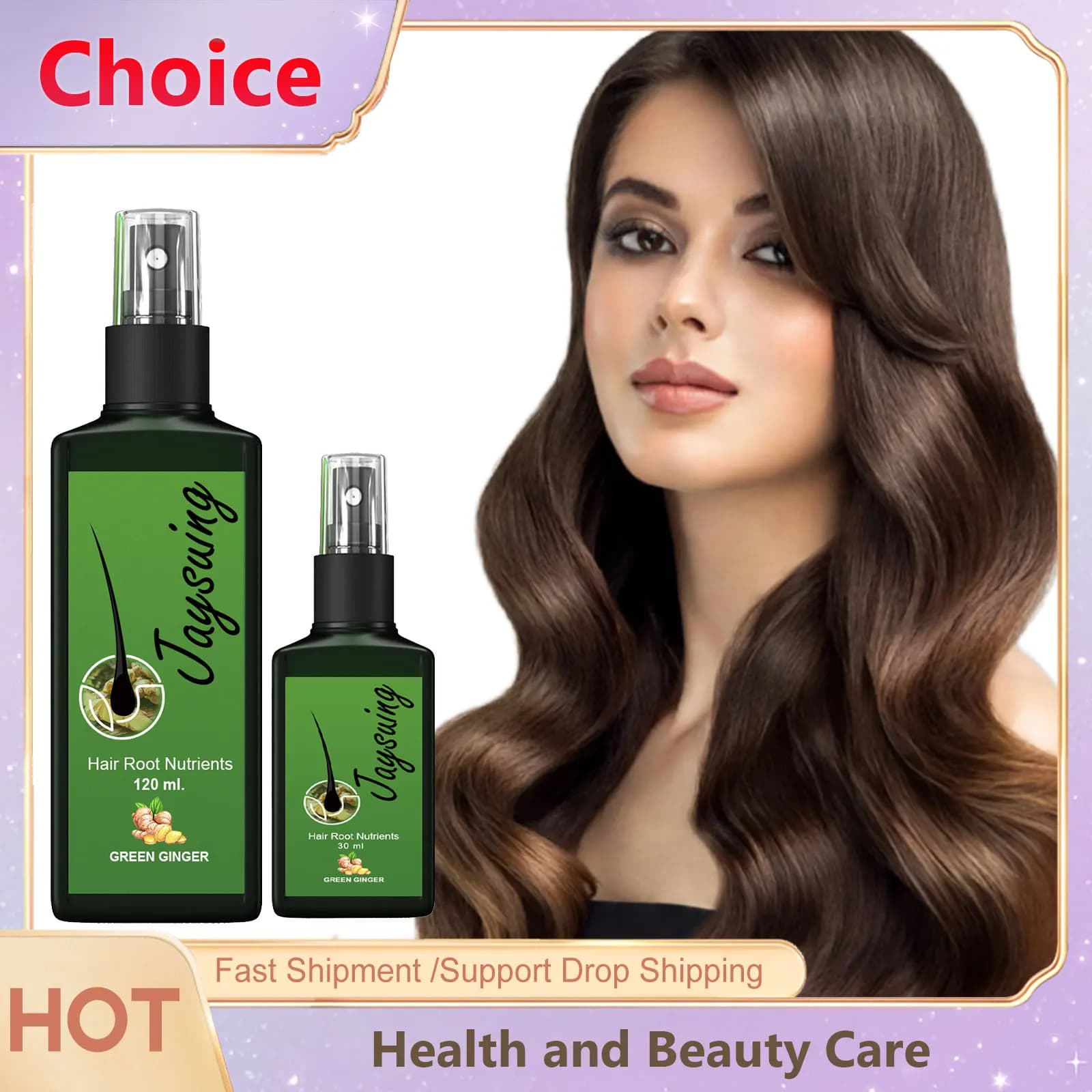 Olio per la crescita dei capelli Spray nutriente Radice Zenzero Siero per diradamento dei capelli Massaggio del cuoio capelluto Trattamento Riparazione Olio essenziale per la ricrescita rapida dei capelli