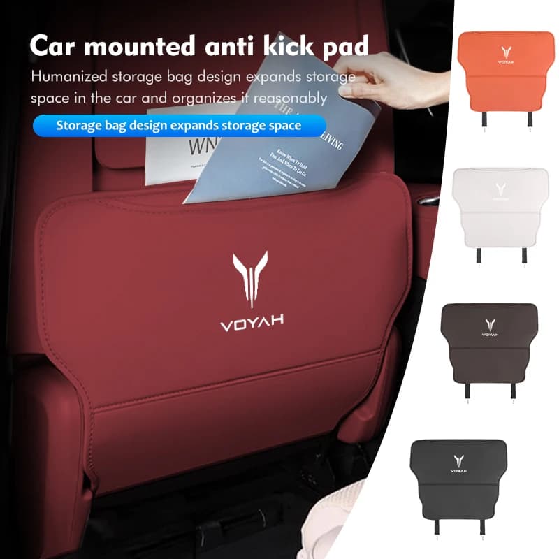Leather Anti Kick Pad Car Seat Back Protector Waterproof Cover For Voyah Free Dreamer Zhuiguang H53 2021 2022 2023