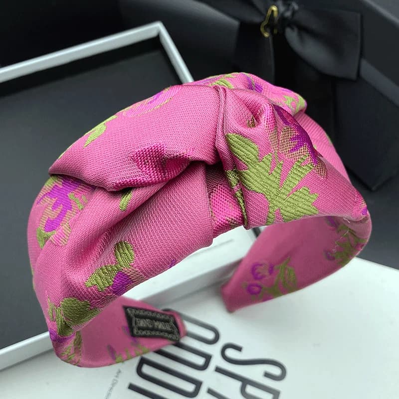 Fascia per capelli da donna, alla moda ed elegante, con parte superiore alta, accessorio per capelli esterno, fascia a compressione con bordo largo