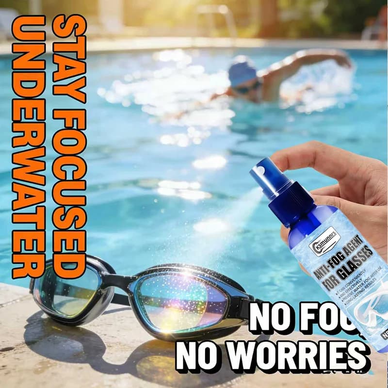 100ML Goggles Anti-Fog Spray - Long Lasting Clarity, Fog Prevention for Swimming, Diving - Safe for Contacts, Athletes