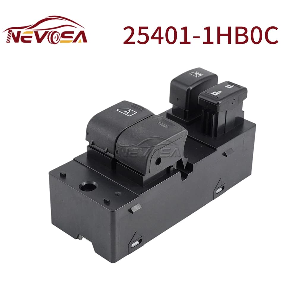Guida a sinistra 25401-1HB0C 254011 HB0C Nuovo pulsante interruttore alzacristallo elettrico 25401-3BB0C per Nissan Micra K13 2010-2018