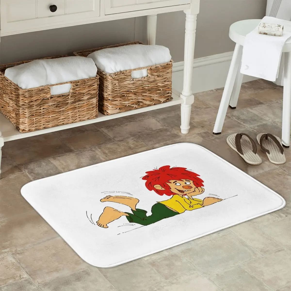 Pumuckl 3 Zerbino Kitchen Entrance Mat for Home Anti-slip Mat for Bedroom Mats
