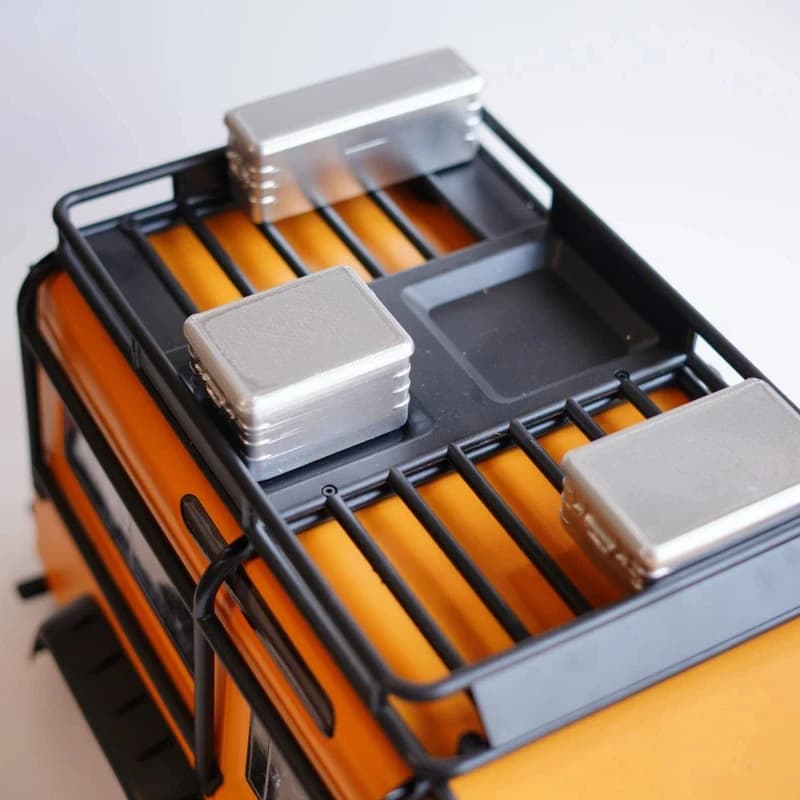 Universal 1/10 RC Cosmetic Decor Parts, 3Pcs Aluminum Case Scale Models, Mini Storage Suitcase Luggage Scene Decor Accessories