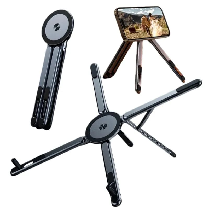 Telefono in lega tablet iPad Treppiede Moschettone-Tablet montato per iPhone Supporto per laptop portatile Supporto per maniglia per treppiede magnetico