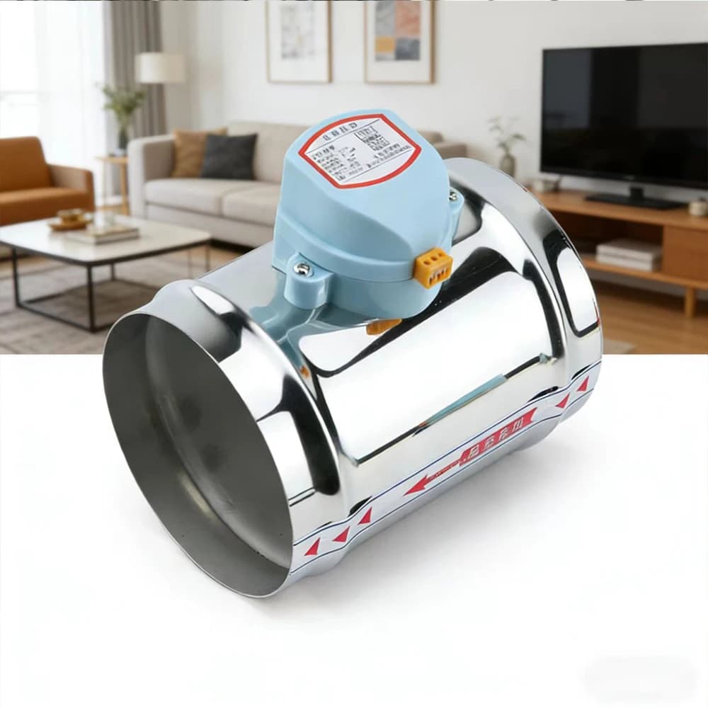 Serranda motorizzata per condotti d'aria in acciaio inox 201 da 51/80/100/125/150/200mm, valvola di ritegno per condotte HVAC, attuatore AC220V DC12/24V