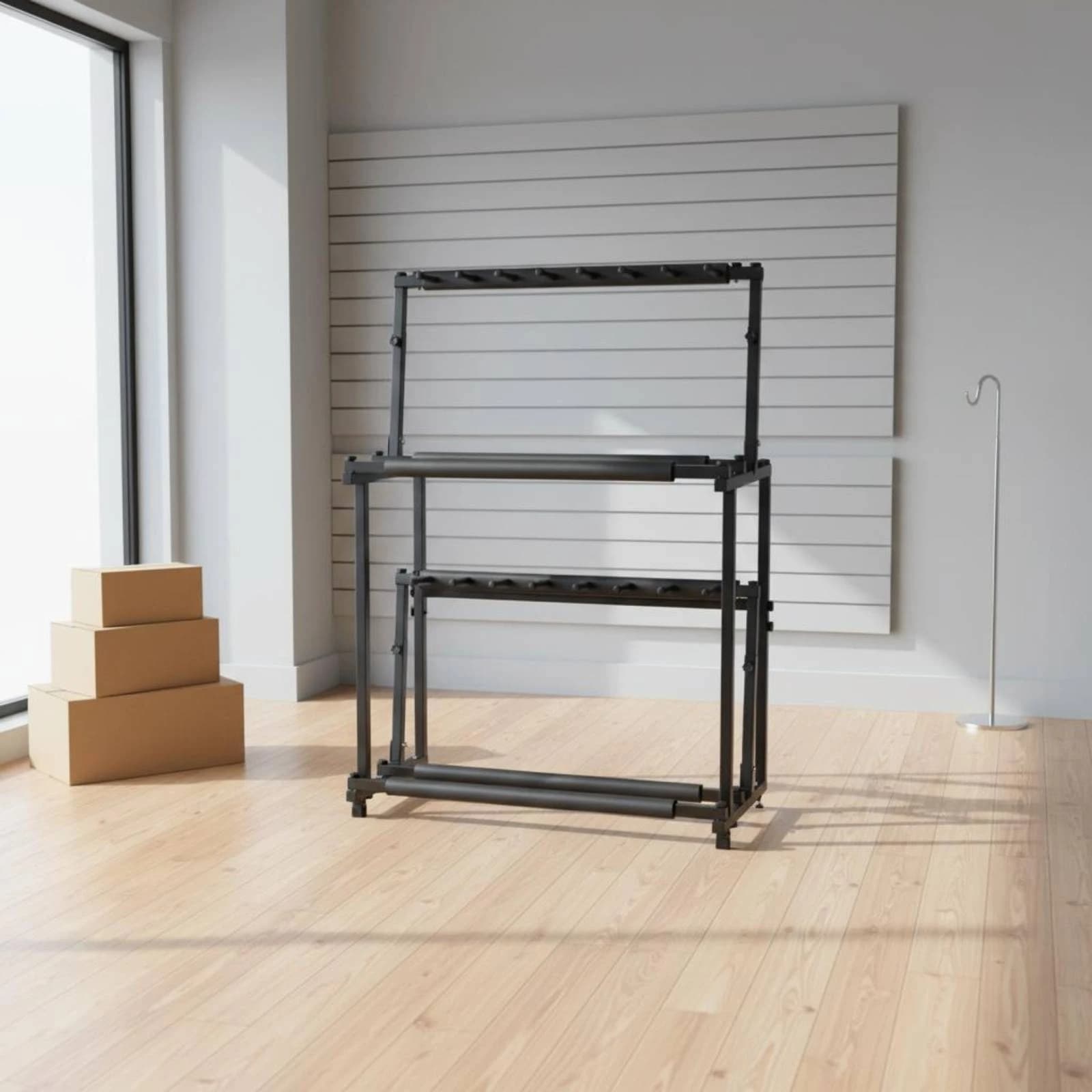 14 Slot Ukulele Display Stand Sturdy Double Tier Ukulele Stand Music Gear Safeguarding Sponge Soft Felt Pad for Showroom Sellers