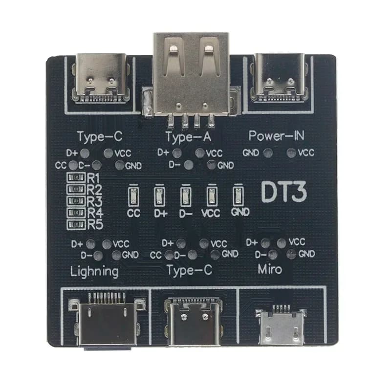 DT3 Data Cable Detection Board Type-C Micro USB C Cable Tester Short Circuit On Off Switching Diagnose Tool for iOS Android