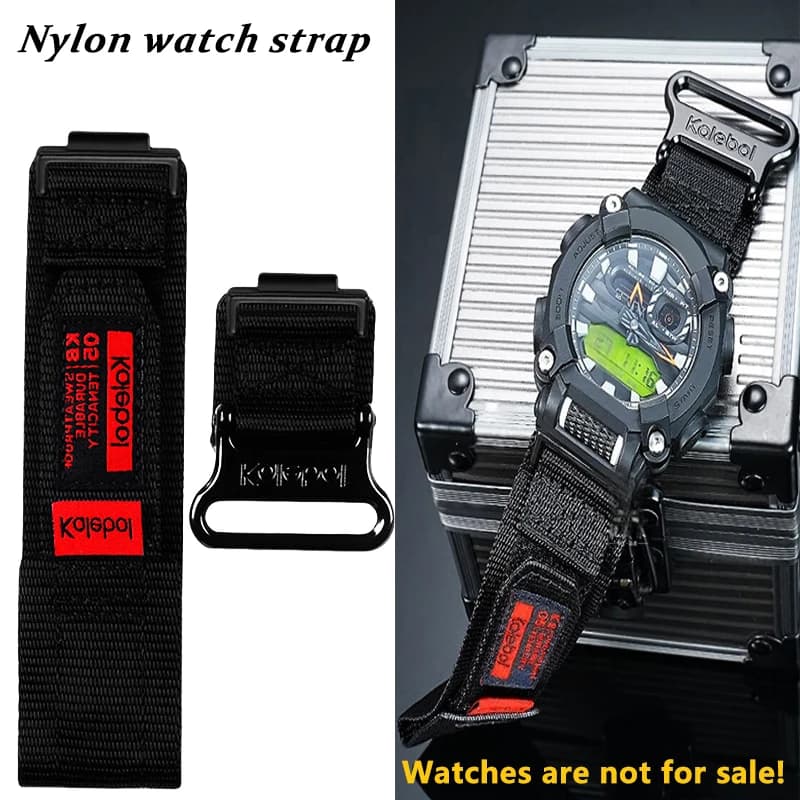 Nylon watchband for G-SHOCK Casio 5637 GA-900/900VB/900TS/GM-6900/GM700 GA-110 series modified canvas watch strap men's bracelet