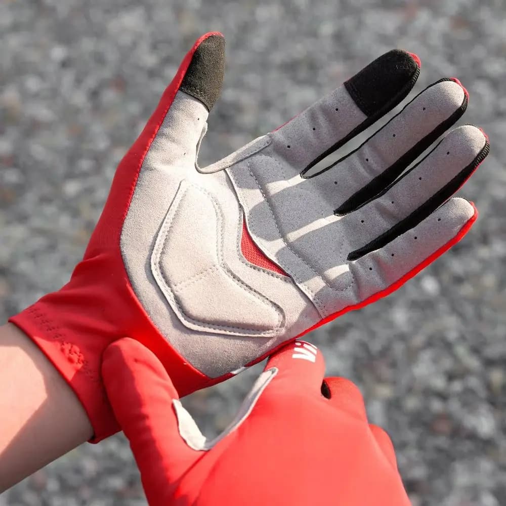 Guanti da Ciclismo Elastici Antivento Touch Screen Antiscivolo a Dita Intere Resistenti all'Usura Traspiranti