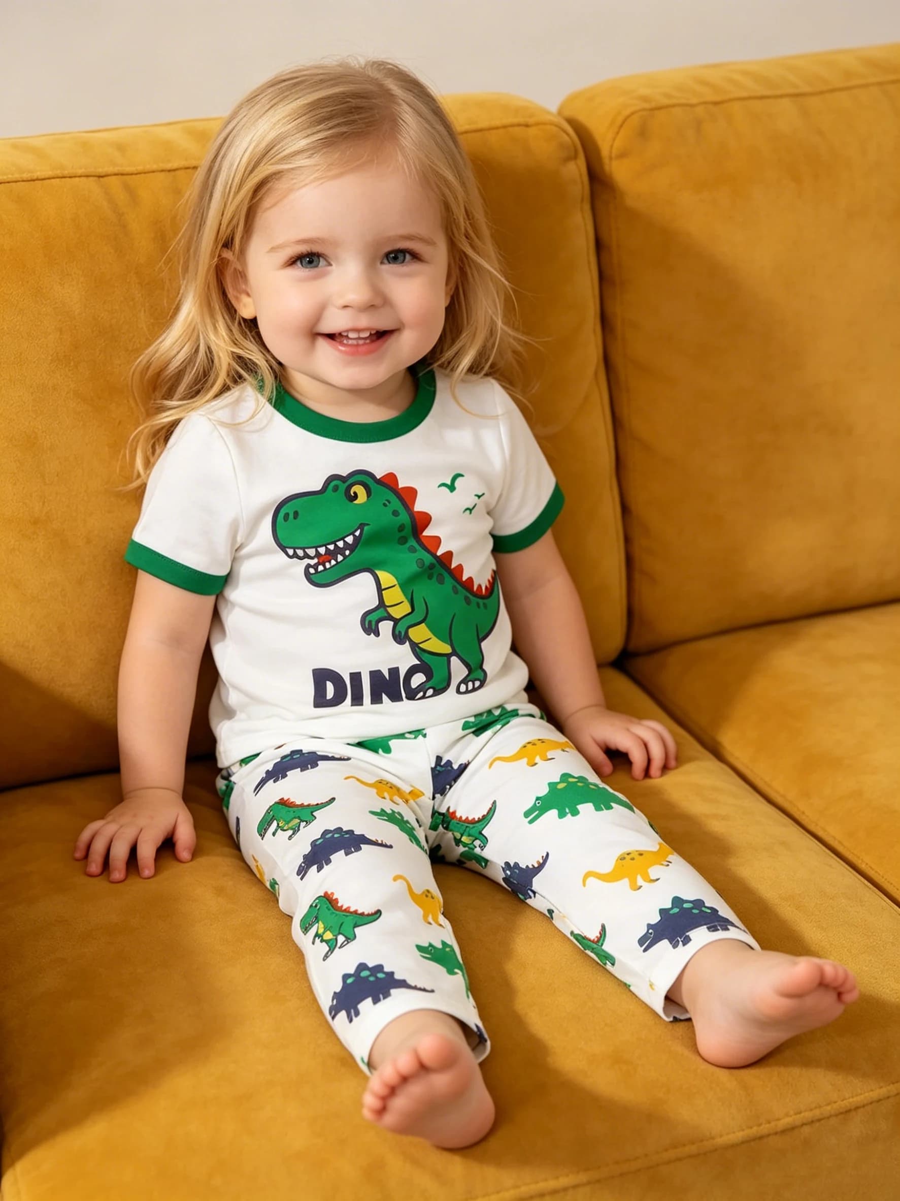 Set di pantaloni lunghi alla moda per ragazze, per la primavera e l'autunno, pantaloni a gamba dritta a maniche corte con motivo a cartoni animati, casual da esterno per ragazze
