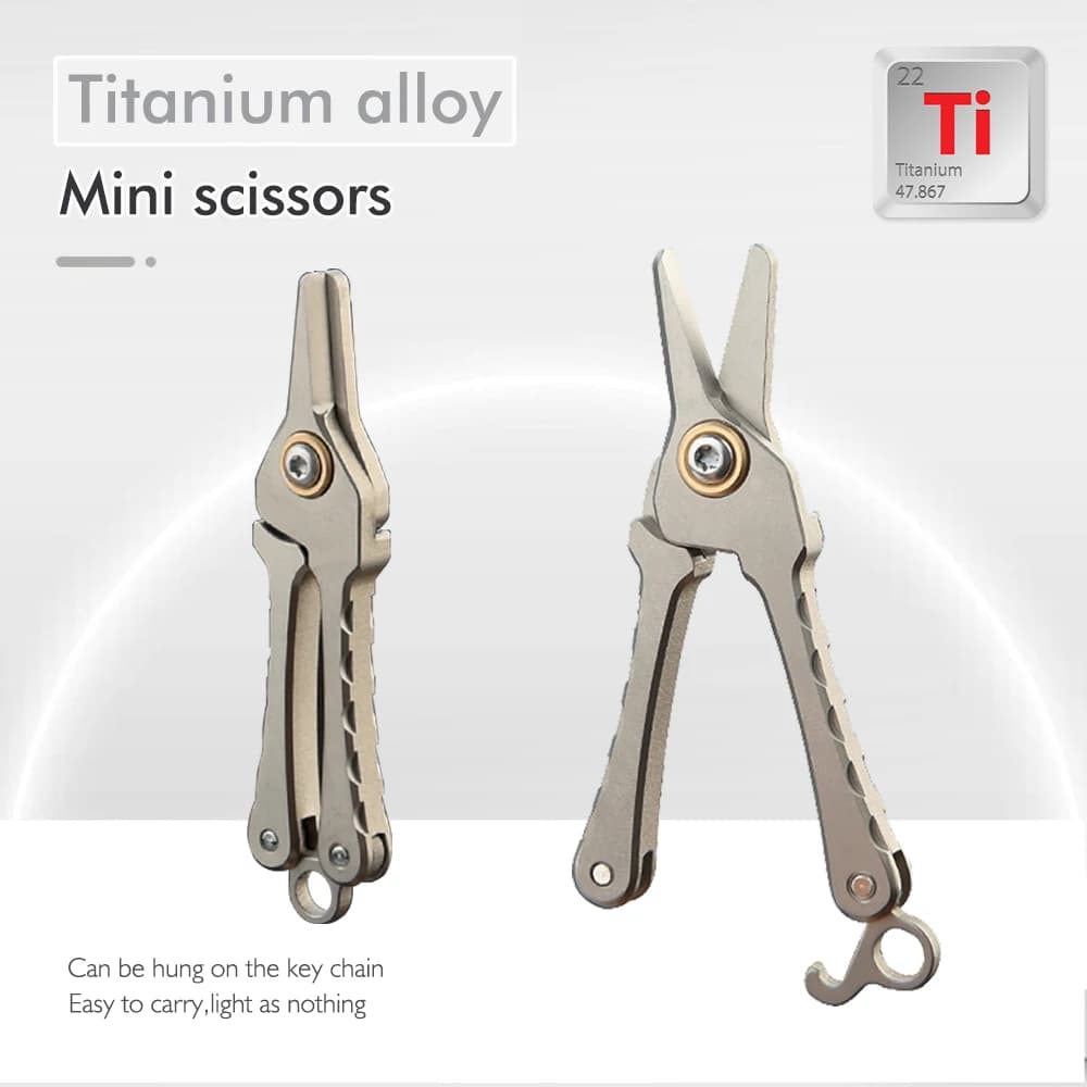 Mini titanium alloy scissors Unisex nose haircut accessory Trimmer portable keychain for beard Trimmer for eyebrows