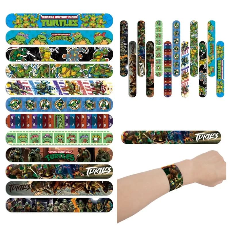 Braccialetti a Cerchio con Personaggi dei Tartarughe Ninja, Accessori Derivati da Cartoni Animati, Giocattoli per Feste a Tema, Regali di Moda per Feste