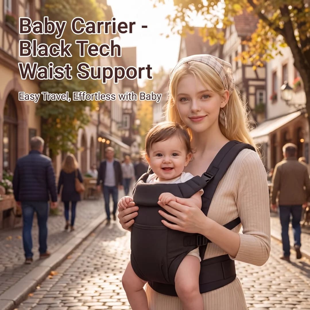 Cross-border baby carrier black multi-functional backpack baby carrier front and rear waist stool for four seasons.