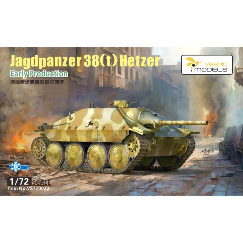Kit modello carro armato Vespid Model1/72 VS 720022 Jagdpanzer 38(t) Hetzer (Produzione precoce)