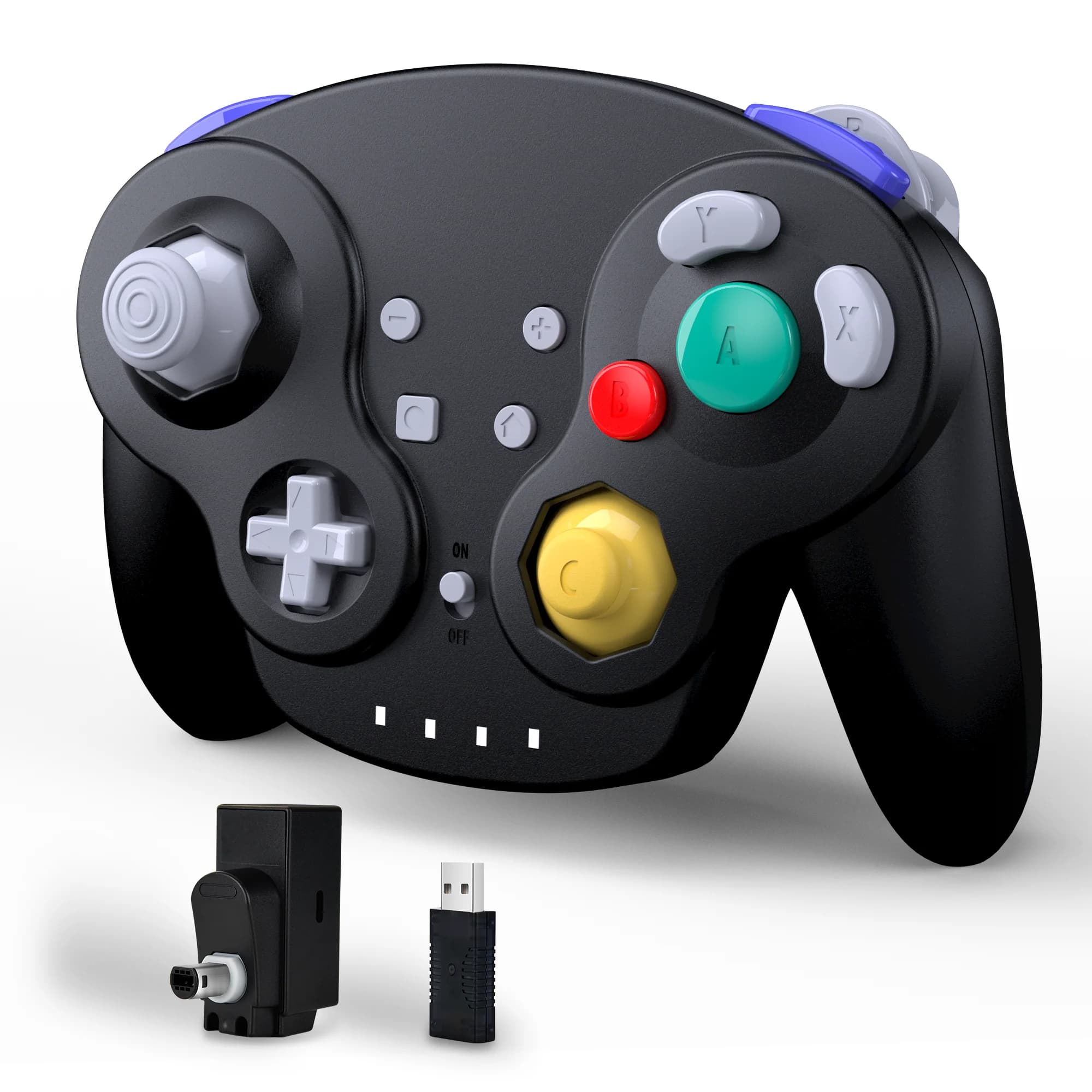 Controller Wireless 2.4 GHz per Game Switch Online, con Ricevitore NGC e USB, per NGC Wii Switch 1/2, PC Windows, Mac, Raspberry Pi