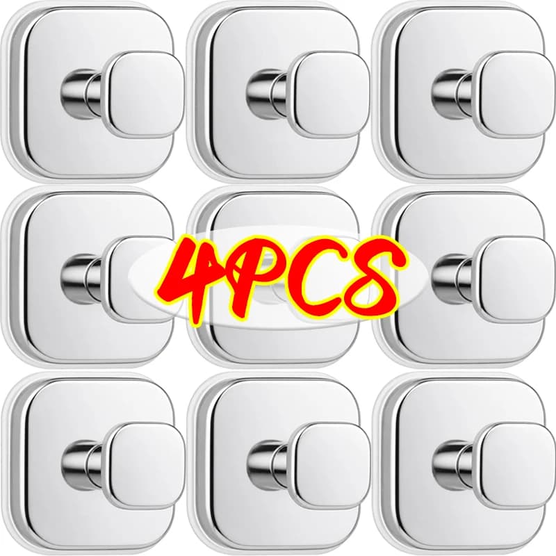 4/1x Stainless Steel Suction Cup Hook Waterproof Wall Mount Hooks Punch-free Kitchen Bathroom Wall Hanger Towel Clothes Hanging