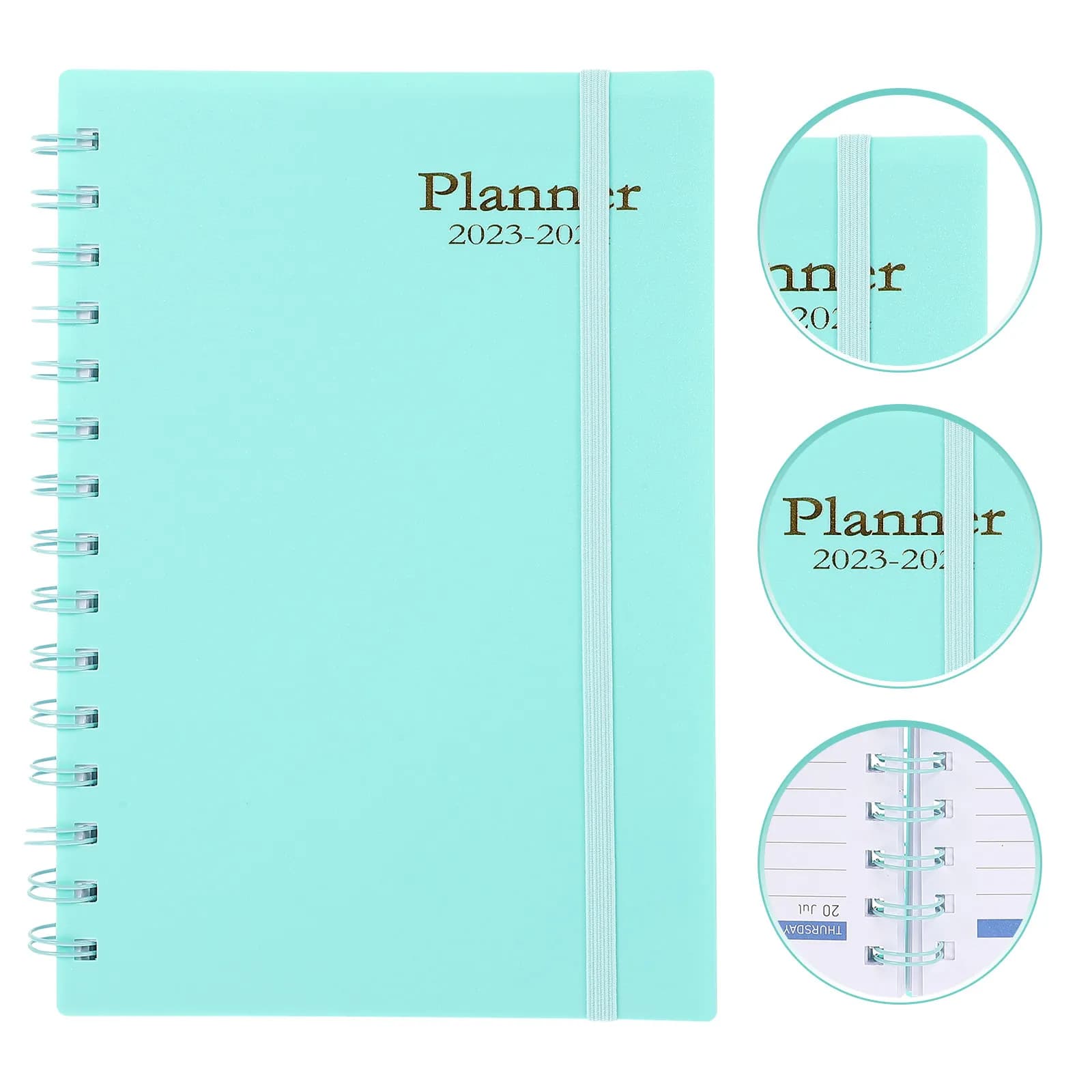 Blocco note portatile per appunti, agenda a spirale, blocco note con carta liscia e piatta, design leggero per la pianificazione quotidiana e la registrazione