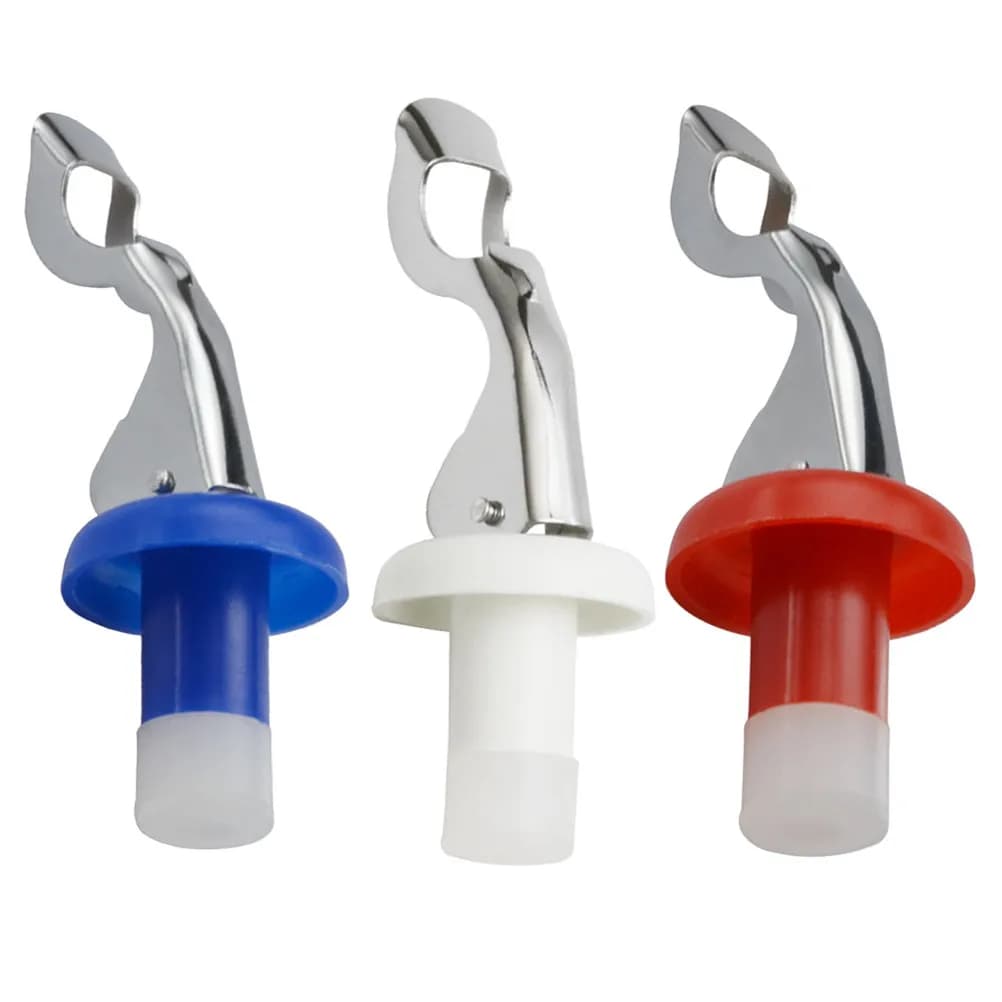 Set di 3 Tappi per Bottiglie in Silicone e Metallo di Grado Alimentare, Mini Tappi Espandibili Portatili per Tutte le Bottiglie, Antigoccia e Riutilizzabili