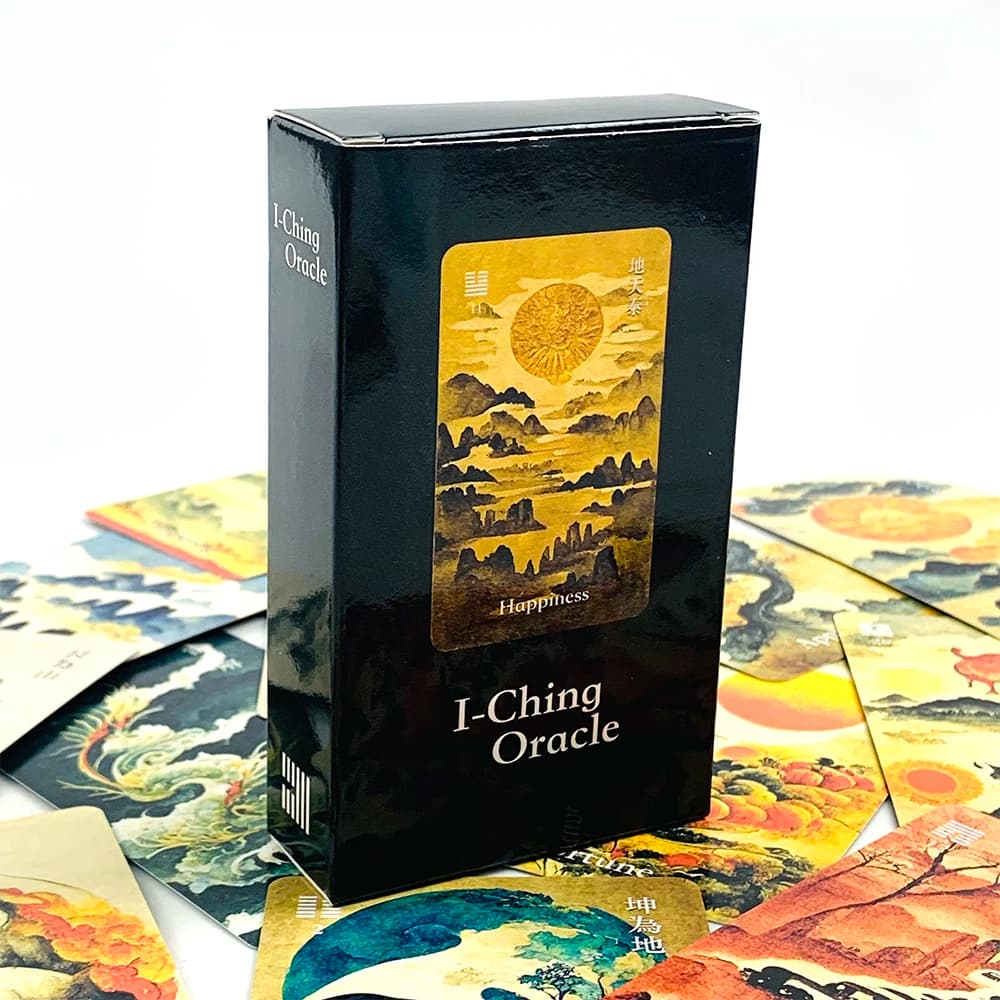Nuove carte Oracle I-Ching: Gioco di 64 carte sulla bellezza del paesaggio cinese, che mostrano la Cina e la sua comprensione.