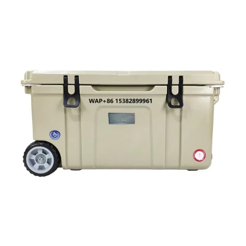 75L Portable Fridge Bag with Wheels, Fishing Equipment Container, Ice Fishing Accessories