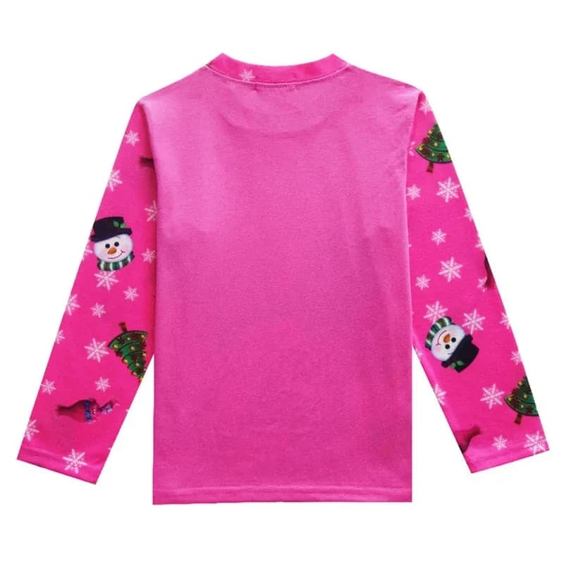♡ Pigiama Trolls per Halloween e Natale, Costume per Bambine, Abito con Collo a O, Maschera per Carnevale, Top e Pantaloni Natalizi 2026 Nuovo C