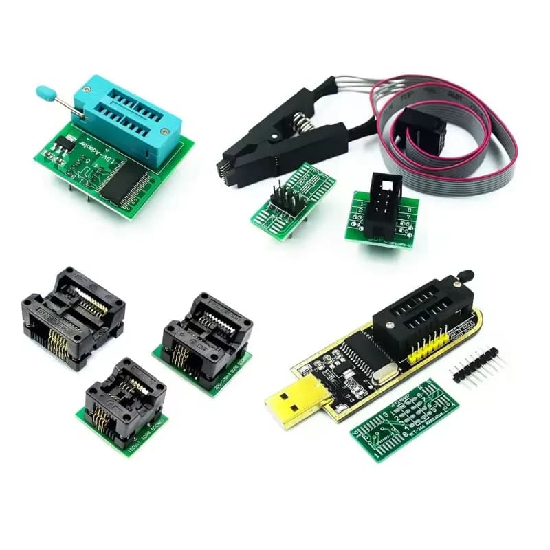 Modulo programmatore USB BIOS Flash EEPROM serie 24 25 originale CH341A + clip di test SOIC8 SOP8 per EEPROM 93CXX / 25CXX / 24CXX