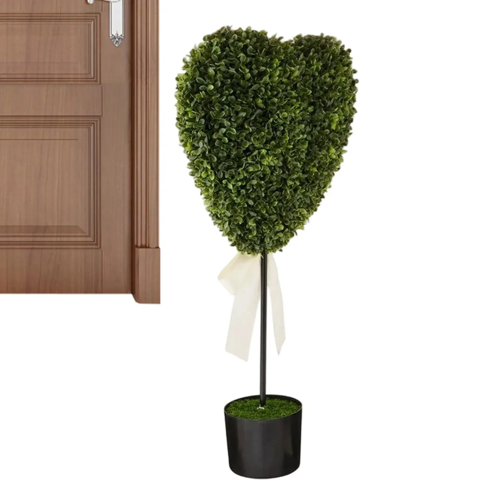 Artificial Indoor Plants with Vase, Fine Heart Decoration, Realistic Arbusto in Valentine's Day Vase, Living, Home & Garden