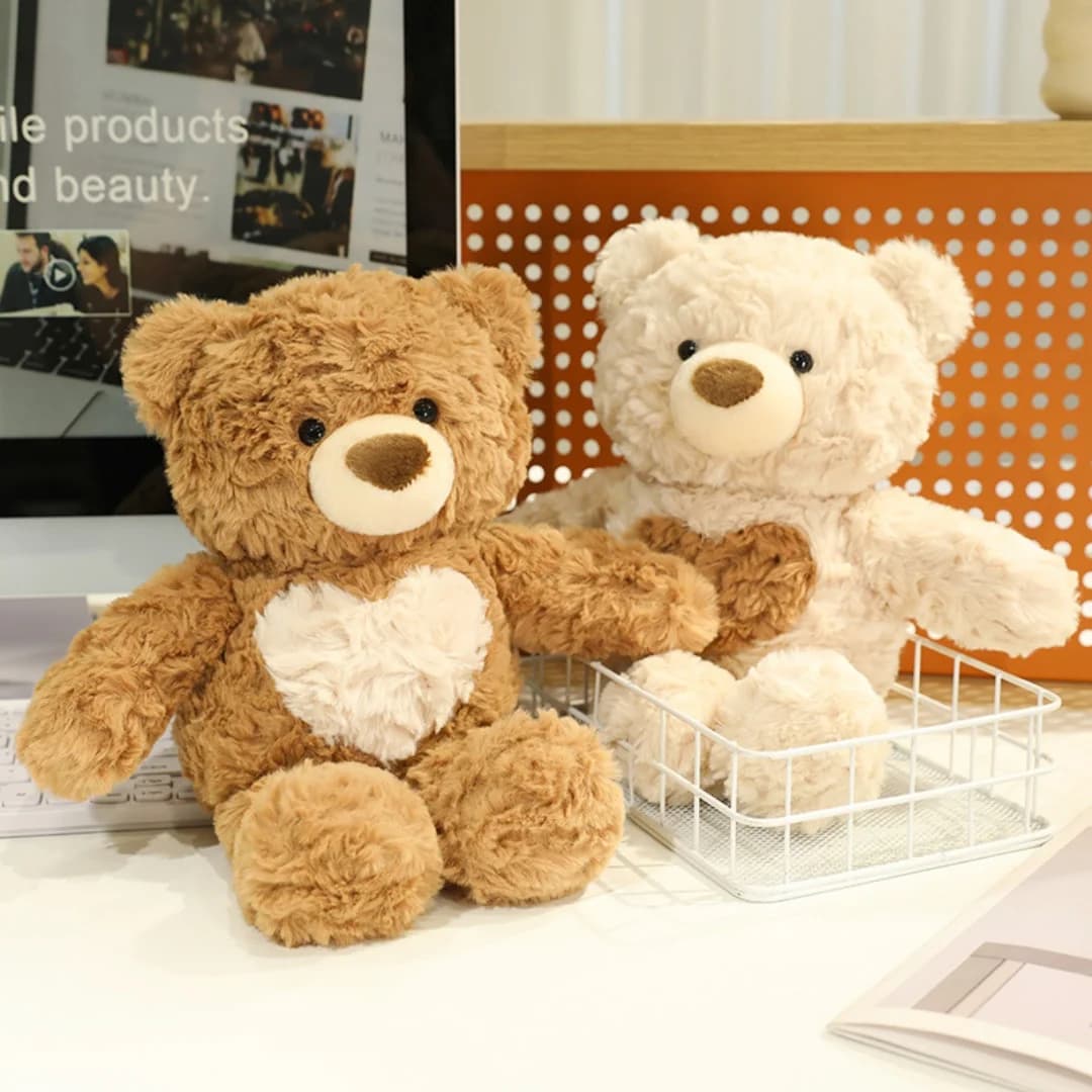 Peluche Orso Amorevole in Corsa, Morbido Animale di Peluche, Regalo Perfetto per San Valentino, Natale o Compleanno per Bambini