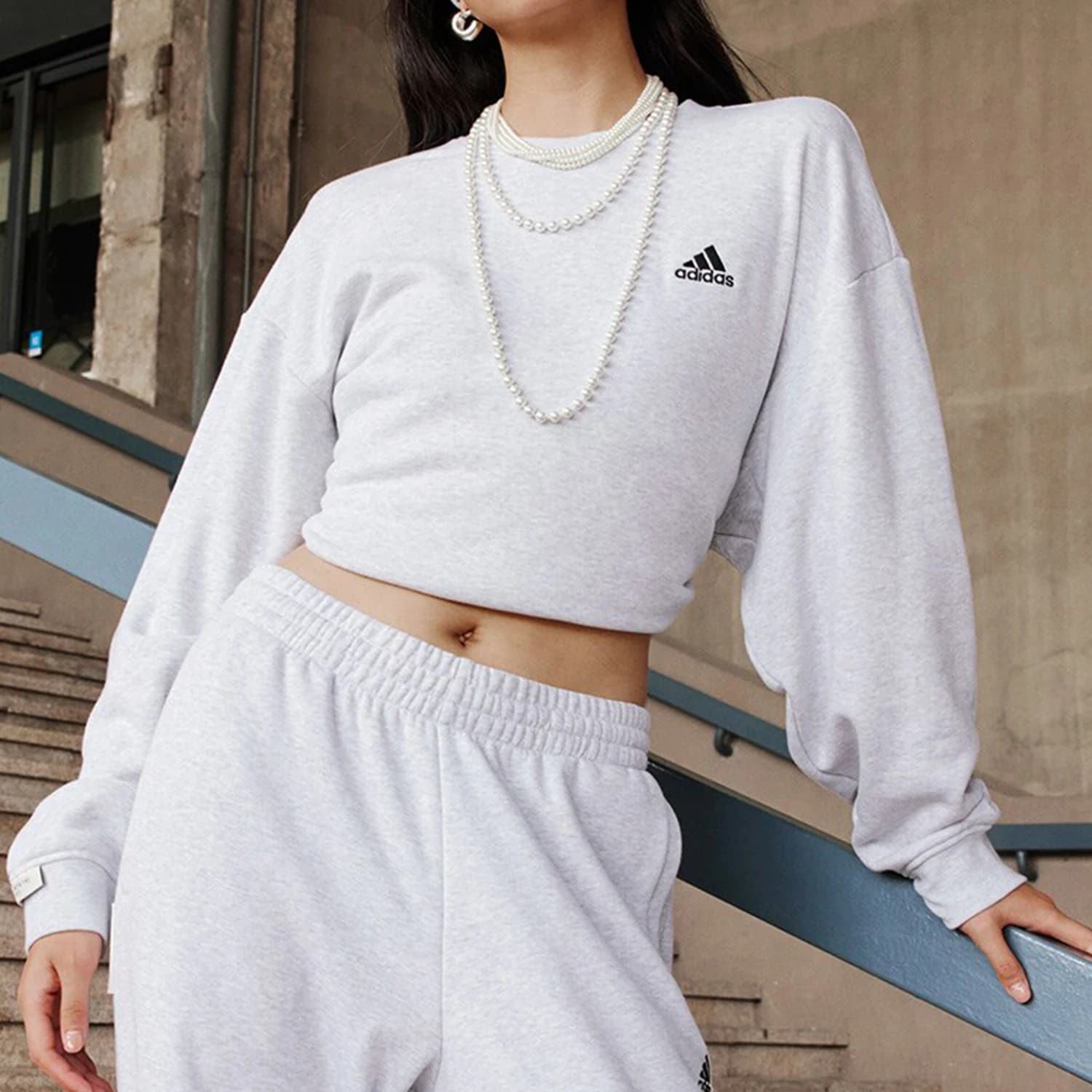 Felpa con cappuccio sportiva ispessita comoda da uomo e da donna nuova ufficiale Adidas JM9110