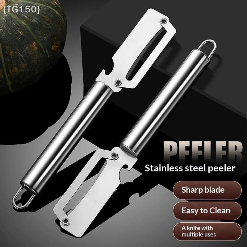 【TG150】Pelapatate in Acciaio Inox con Bordo Piatto, Affettatrice, Grattugia per Anguria/Melone, Utensile da Cucina Multiuso ​ 【WT】
