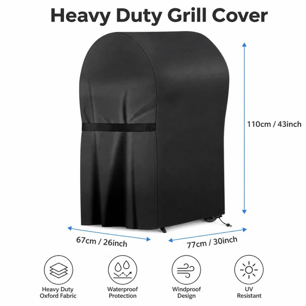 Universal BBQ Grill Cover Large Size, Waterproof Dustproof Heavy Duty Outdoor Cover, Rain Protector for Gas Charcoal Weber Grill