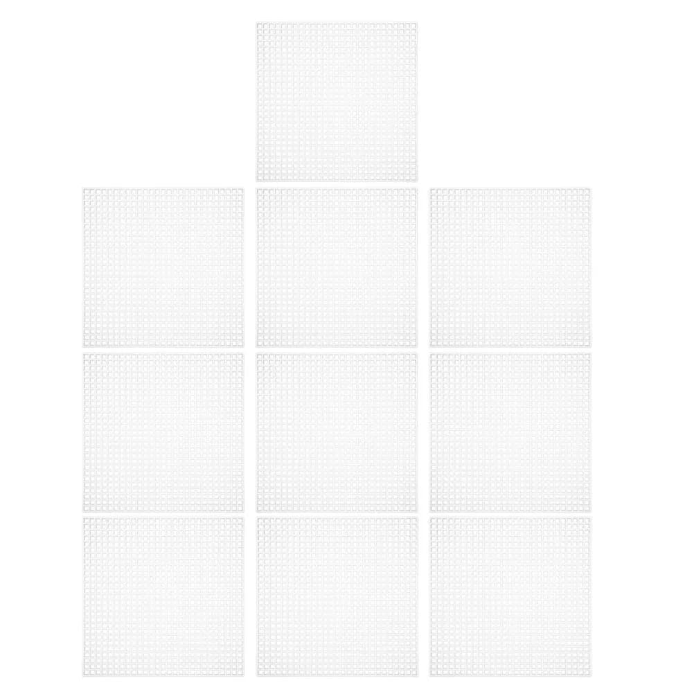 10 Pcs Diy Craft Tools Crochet Thread Supplies Blank Canvas Eye Mesh for Embroidery Plastic Meshes