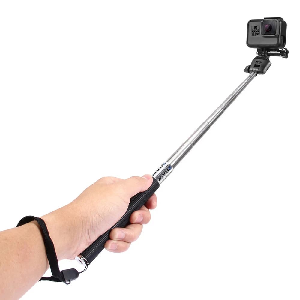 360 ° Treppiede rotante per selfie stick in lega di alluminio ultraleggera con supporto per telefono, perfetto per le foto di gruppo Vlogging