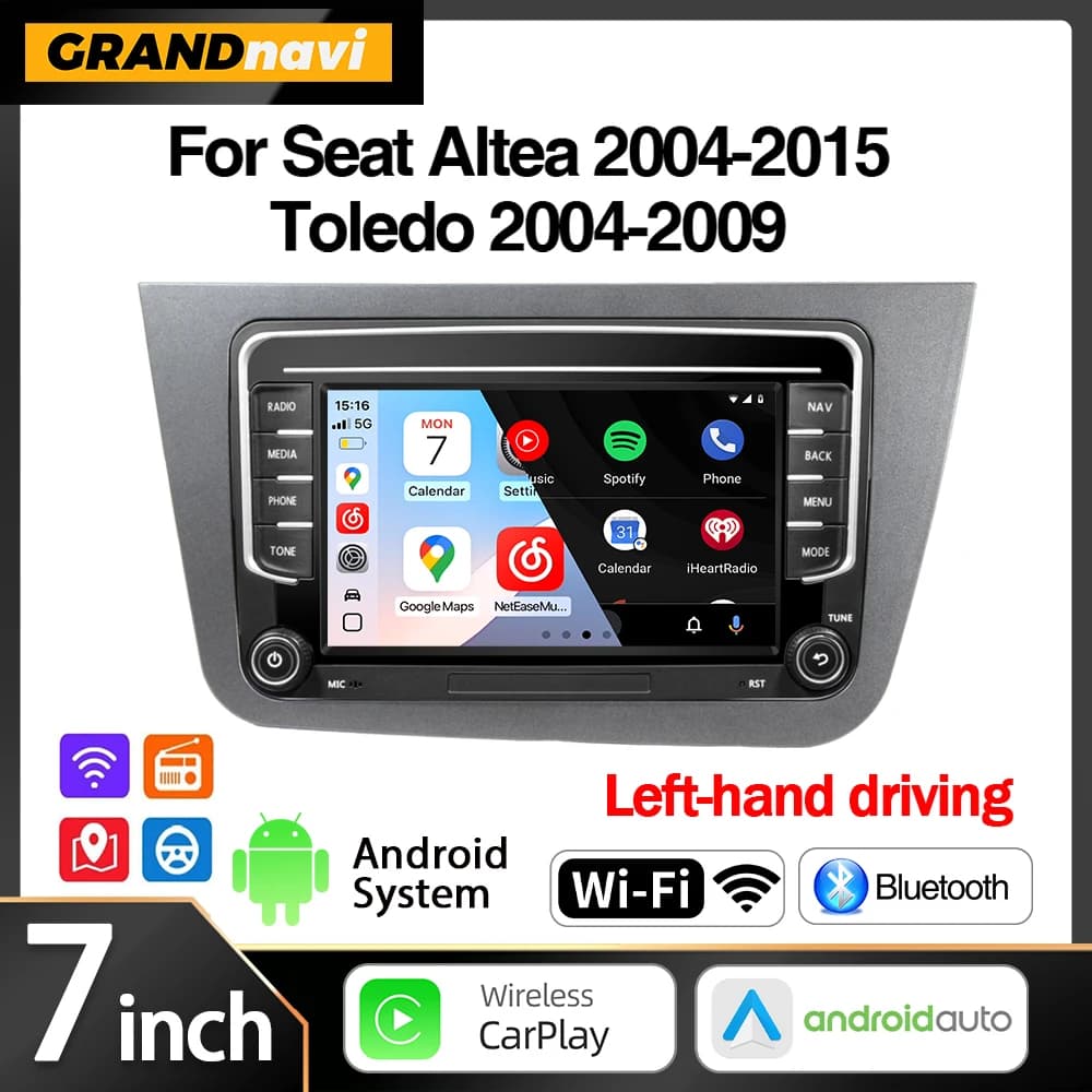 Car Android Radio LHD For Seat Altea 2004-2015 Toledo 2004-2009 Stereo Multimedia Player GPS Navigation Carplay IPS Touch Screen