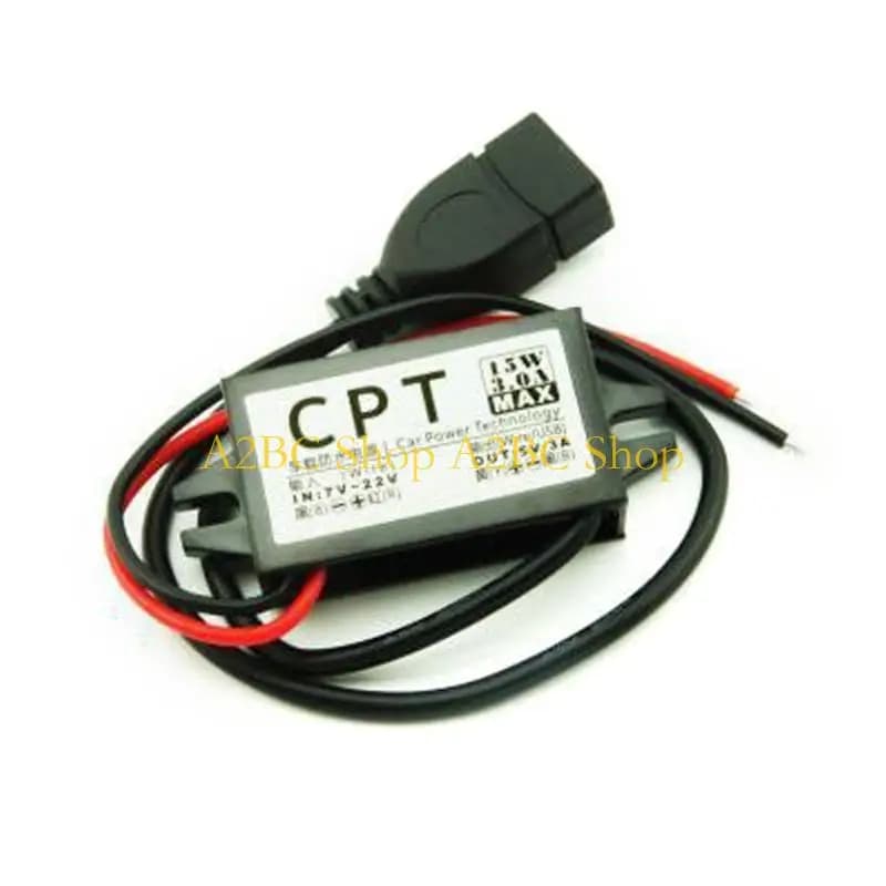 A2bc 12v to 5V 3A 3A USB Adapter USB ConverterConnector CARICA