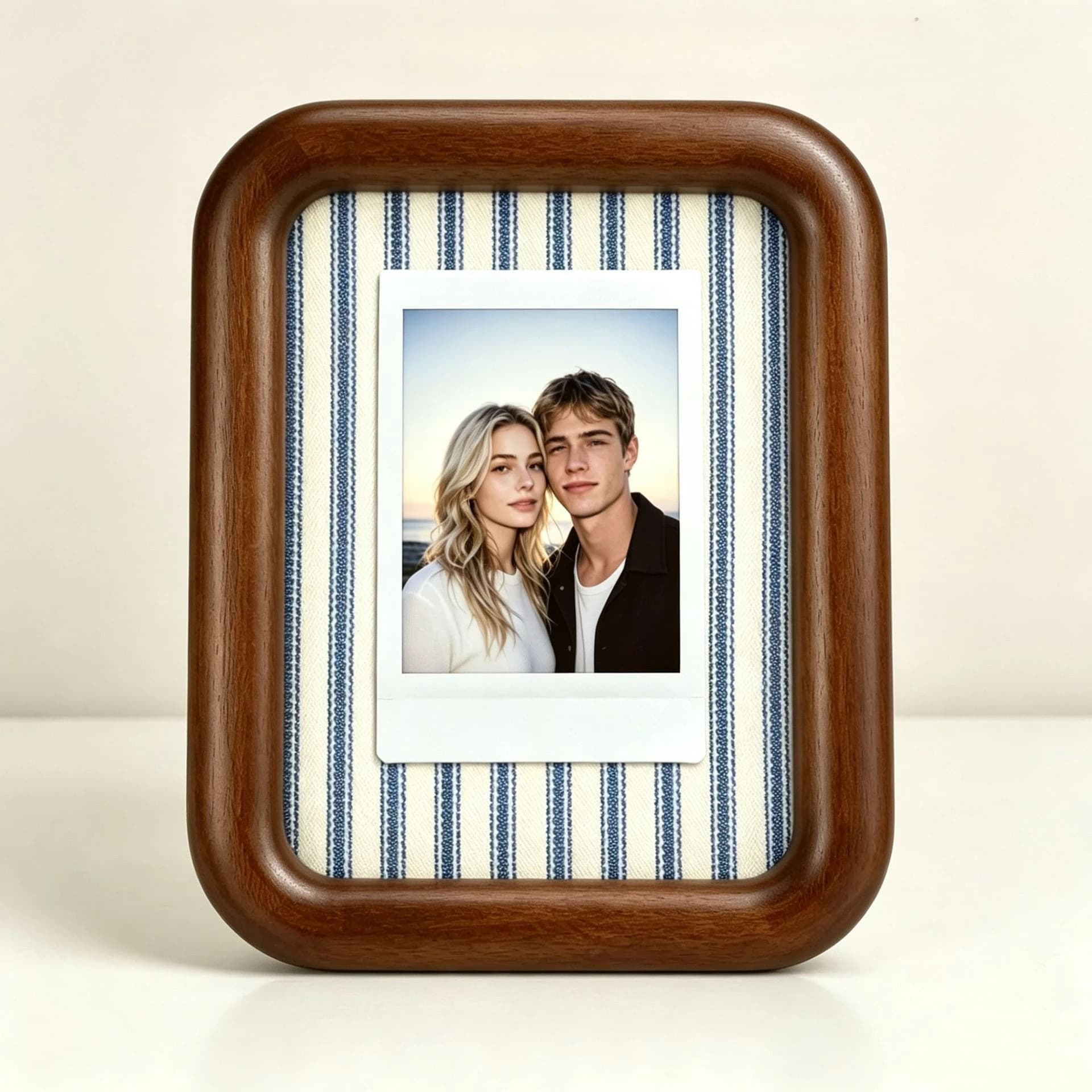 Photo Booth Frame Natural Solid Walnut Wood Photo Strip Frame Collage Picture Frames for Tabletop Display,Farmhouse Home Decor
