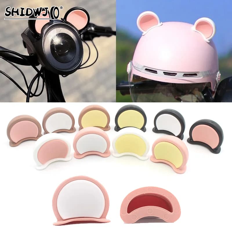 1 pair of helmet motorcycle colorful bear ears Decor universal bike bike Car Styling decoration helmet stickers accessories