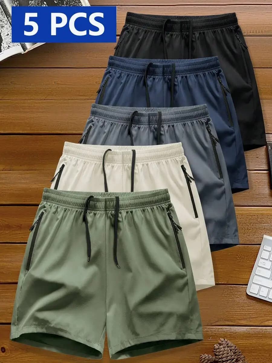 Homme 5pcs/Set Men's Spring Summer Sports Shorts Casual Shorts