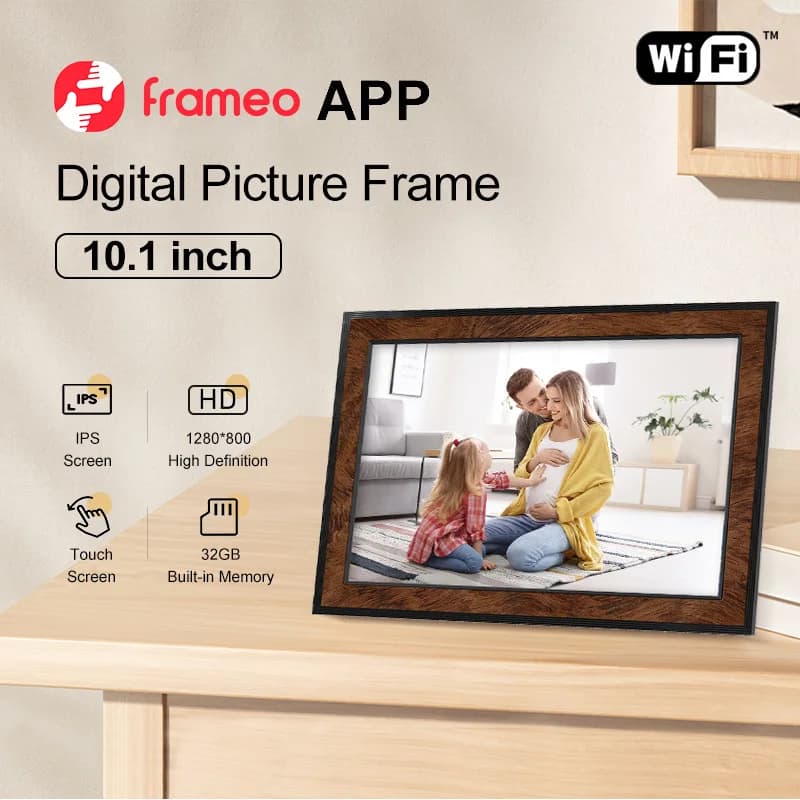 Nuovo cornice per foto digitale WIFI 32G 64G album fotografico elettronico ad alta definizione da 10 pollici regalo di Natale APP Frameo