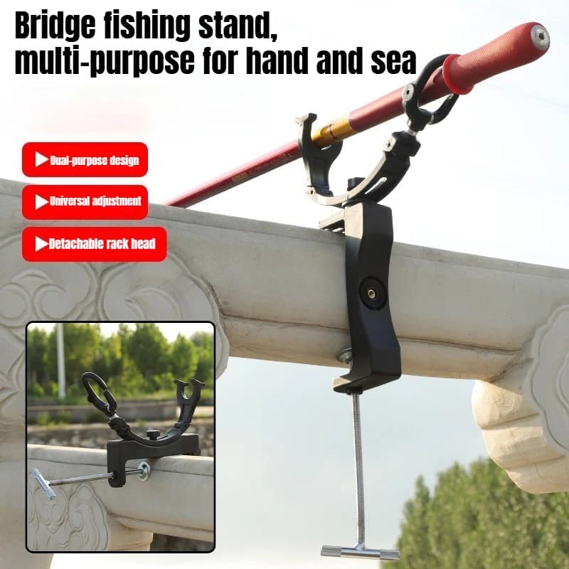 360° Rotating Adjustable Heavy Duty Rod Stand Rack Rod Keeper Portable Fishing Rods Holder for Dock Canoe Equipment Deck Kayak
