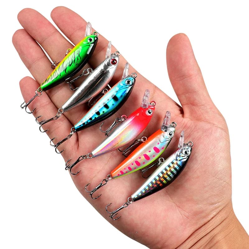 Esca Artificiale Subacquea Stile Giapponese 6cm 6g per Pesca in Mare e Acqua Dolce, Ideale per Spigola e Persico