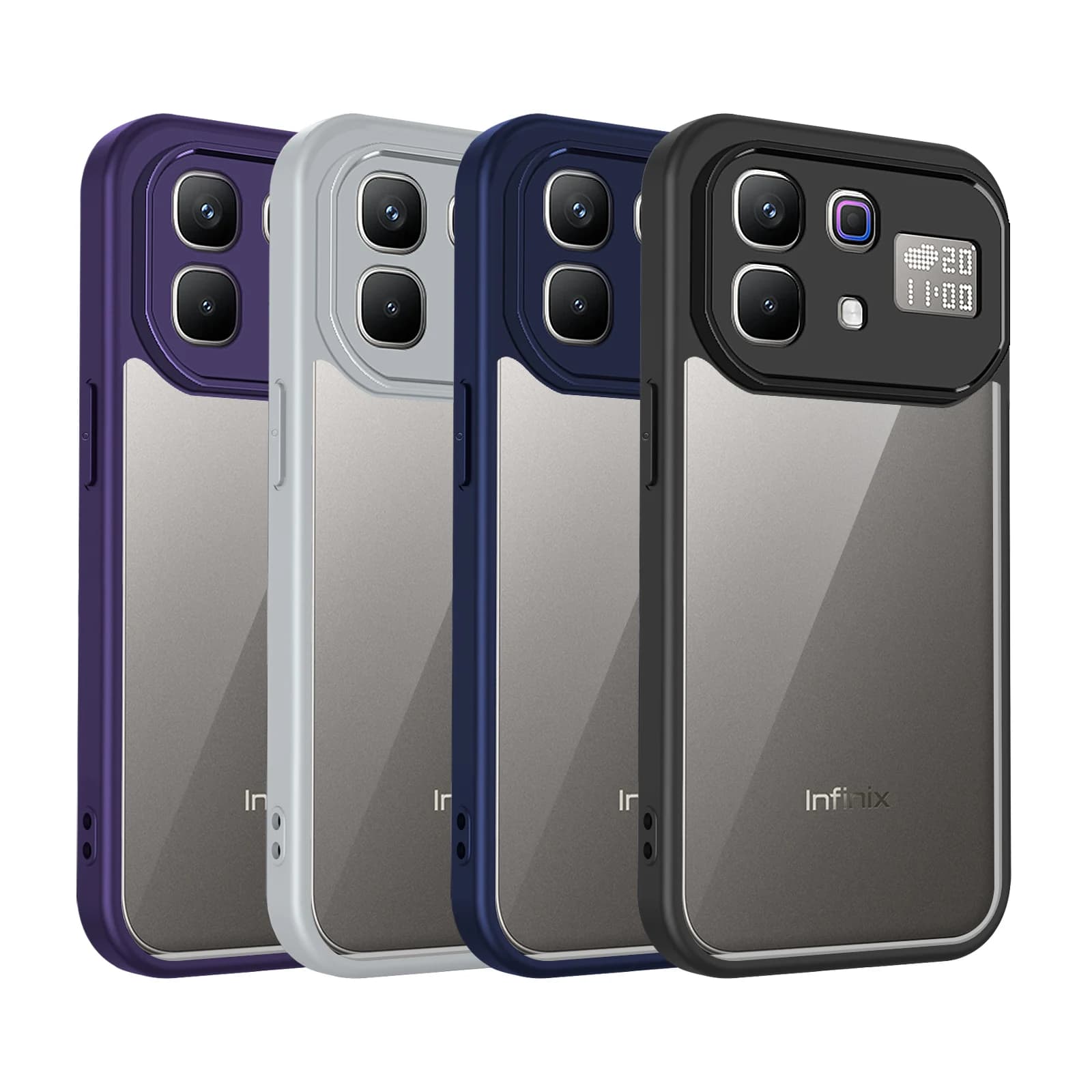 Custodia per Infinix Note 60 Pro, Cover per Infinix Note 60, Custodia Note60 Pro con Cuscino d'Aria, Bumper in Silicone, Cover Posteriore Trasparente Opaca Rigida