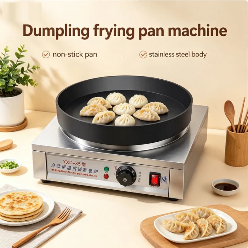 Friggitrice Elettrica Commerciale e Domestica per Ravioli, Piastra per Frittura di Panini e Polpette, Griglia per Fritture
