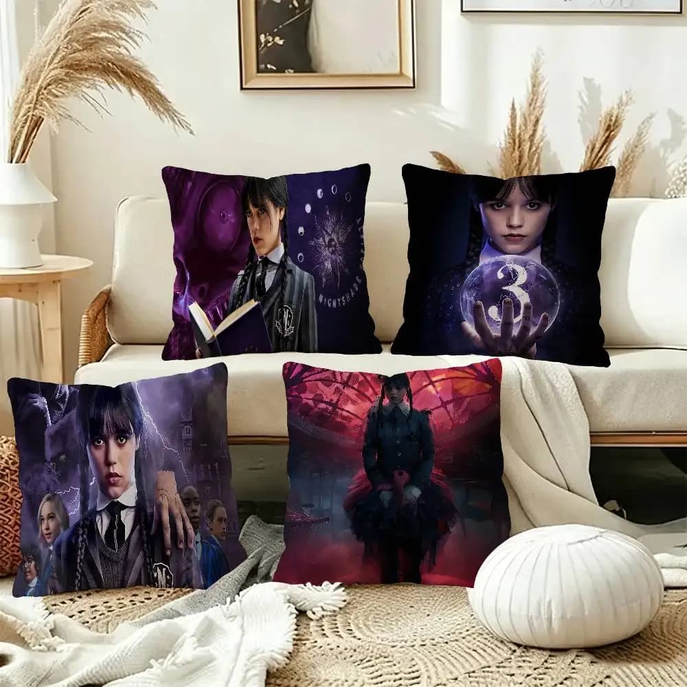 American W-WednesdayS TV Cushion Cover Inches Farmhouse Decor Home Throw Pillow Covers for Couch Decorations